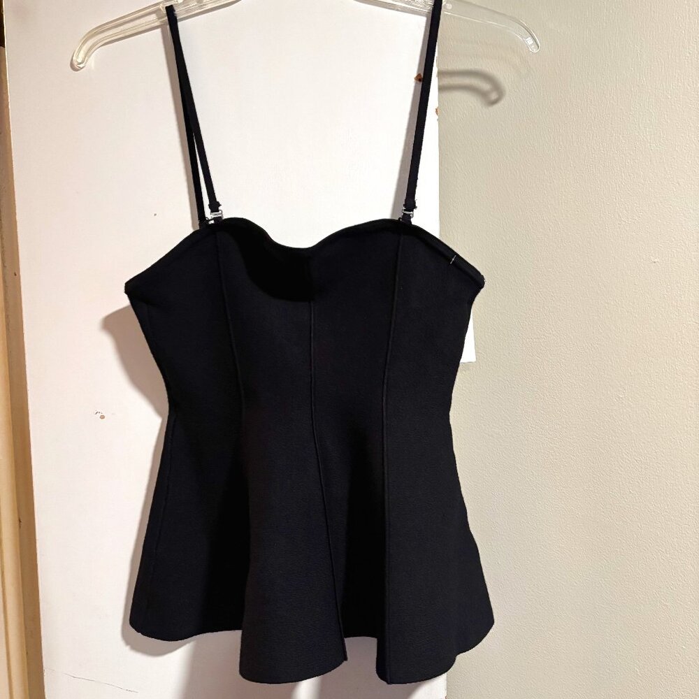 Pilcro Hourglass Knit Sweater Black Tank Size Medium